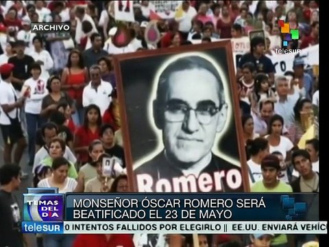 El Salvador: monseñor Romero será beatificado el 23 de Mayo