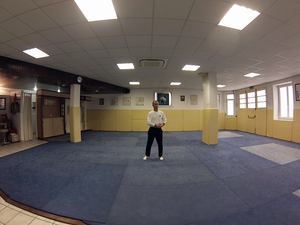 Enchainement Qi Gong Hunyuan exercice 7 montée et descente d'une jambe