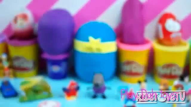 kinder surprise eggs frozen spiderman peppa pig play doh barbie egg mickey mouse