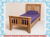 Boston 3ft Solid Oak Single Bed Frame Bedroom Furniture