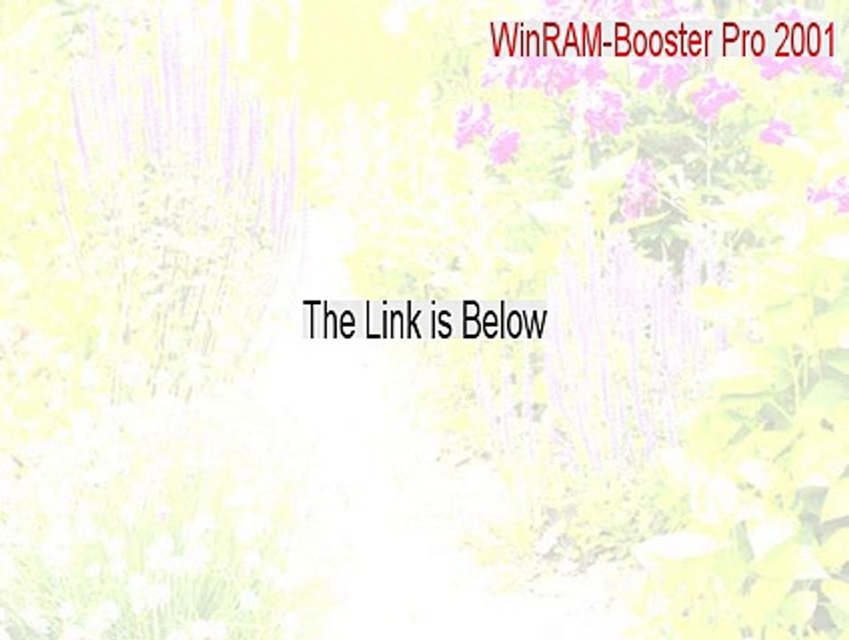 WinRAM-Booster Pro 2001 Key Gen - Free Download [2015]