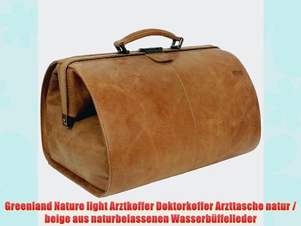 Greenland Nature light Arztkoffer Doktorkoffer Arzttasche natur / beige aus naturbelassenen