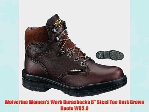 Wolverine Women's Work Durashocks 6 Steel Toe Dark Brown Boots W05.0