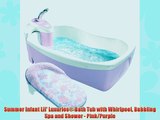 Summer Infant Lil' Luxuries? Bath Tub with Whirlpool Bubbling Spa and Shower - Pink/Purple