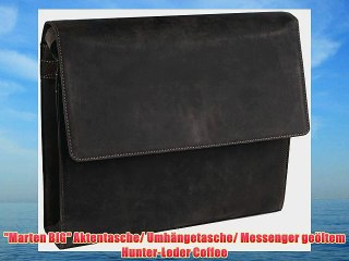 Marten BIG Aktentasche/ Umh?ngetasche/ Messenger ge?ltem Hunter-Leder Coffee