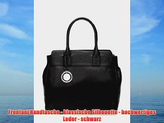 Frentani Handtasche - klassische Silhouette - hochwertiges Leder - schwarz