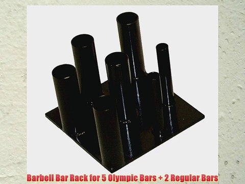 Barbell Bar Rack for 5 Olympic Bars 2 Regular Bars