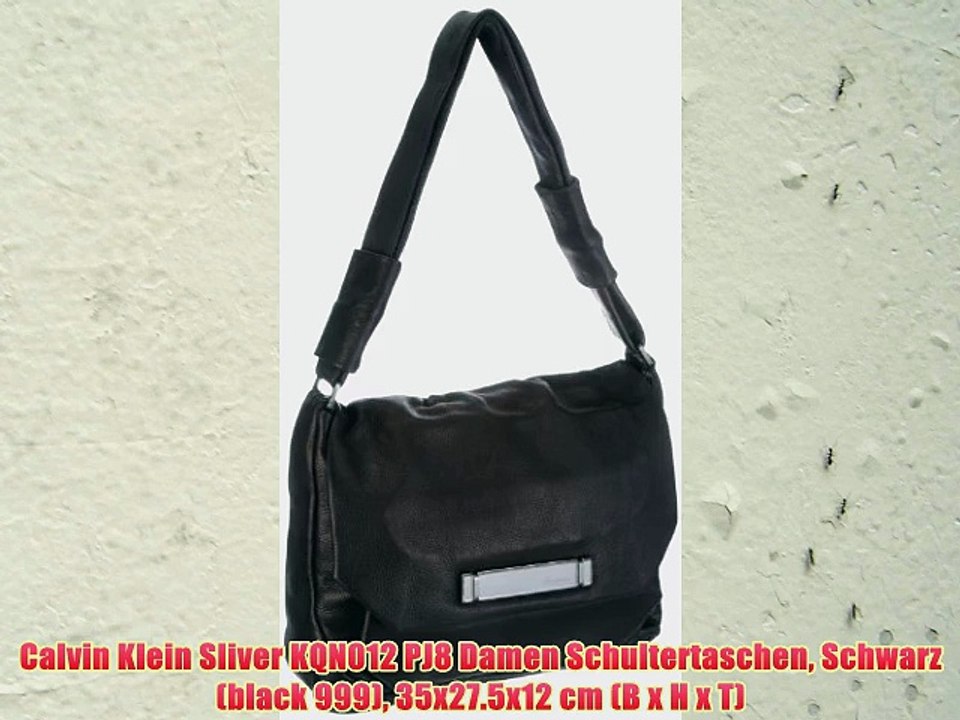 Calvin Klein Sliver KQN012 PJ8 Damen Schultertaschen Schwarz (black 999) 35x27.5x12 cm (B x