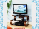 Jual Curve - Curved Walnut and glass TV Stand for up to 37