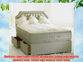 Happy Beds Bamboo Divan Bed Set With Natural Bamboo Memory Foam 1500 Pocket Sprung Mattress