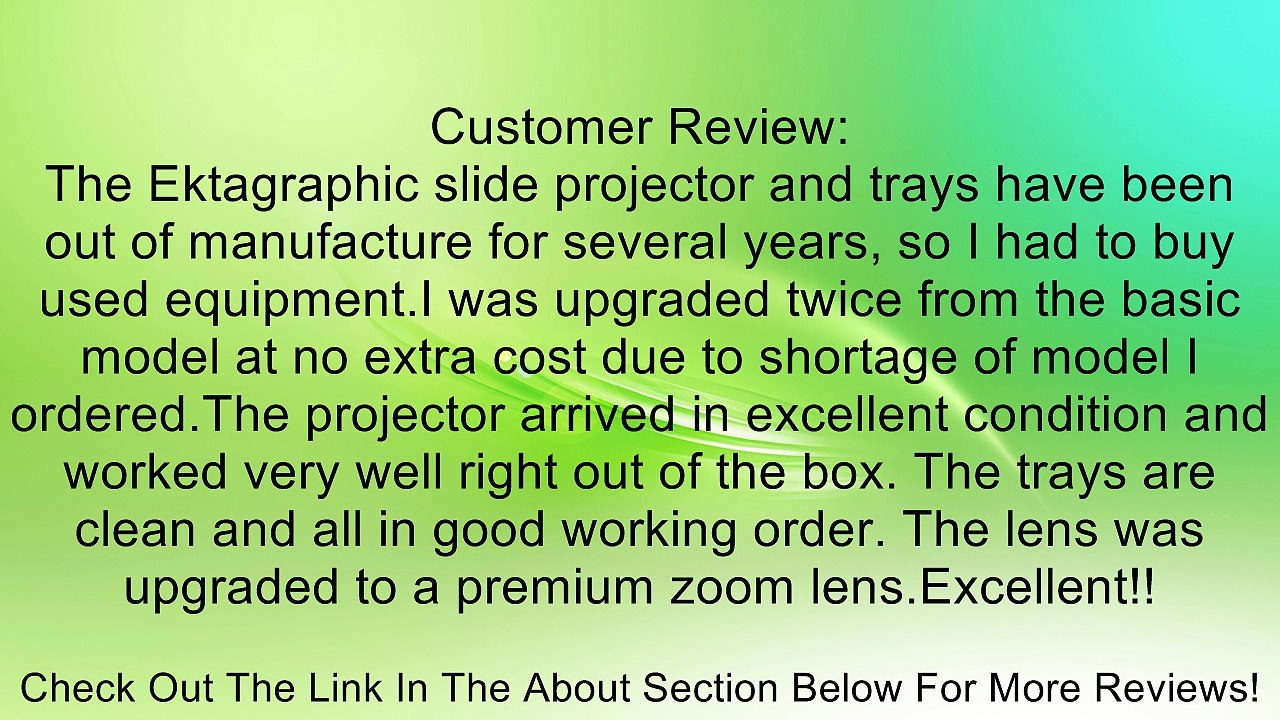 Kodak Ektagraphic Universal Slide Tray Review
