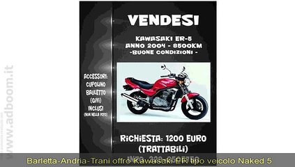 Download Video: BARLETTA-ANDRIA-TRANI, BARLETTA   KAWASAKI  ER TIPO VEICOLO NAKED CC 500