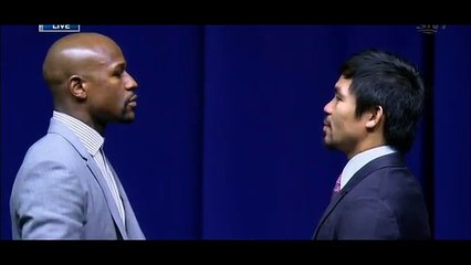 -Floyd Mayweather Jr vs. Manny Pacquiao Full Face Off
