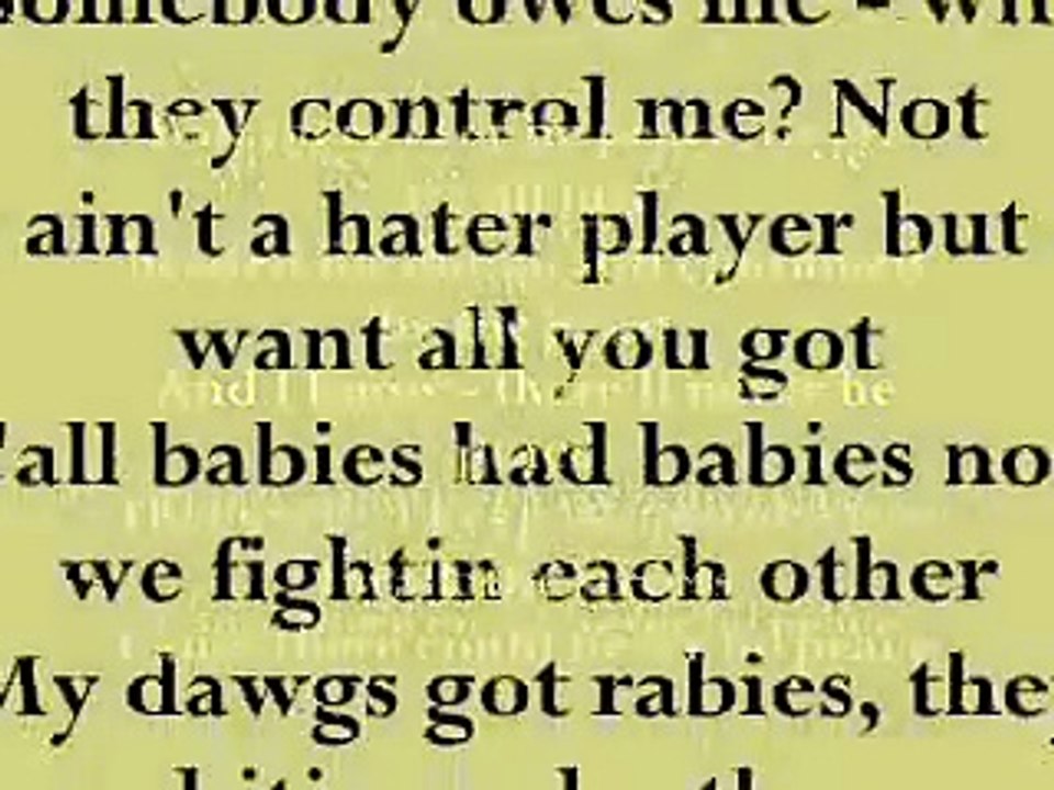2pac Never B Peace (Lyrics)