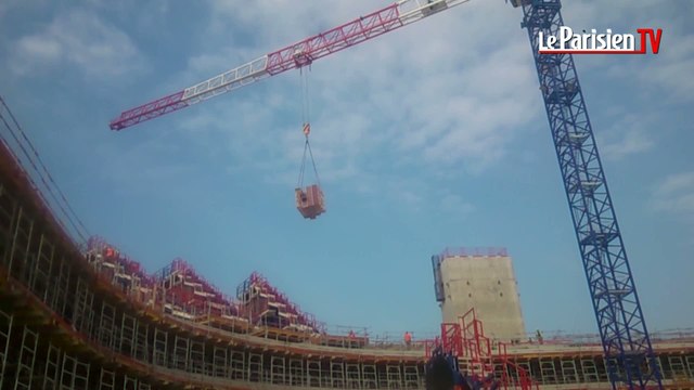 Les tribunes du futur stade du Racing Métro 92 sont posées