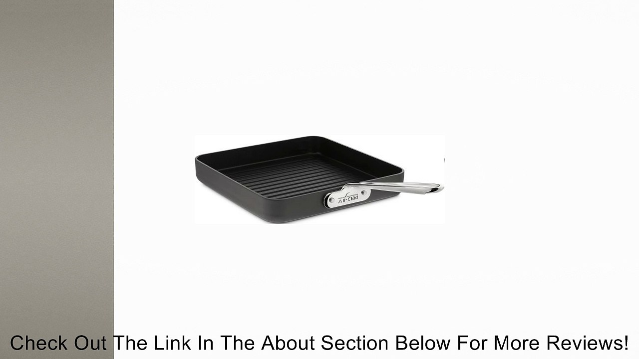 All-Clad 3011 Hard Anodized Dishwasher Safe Sqaure Grille Cookware, 11-Inch, Black Review