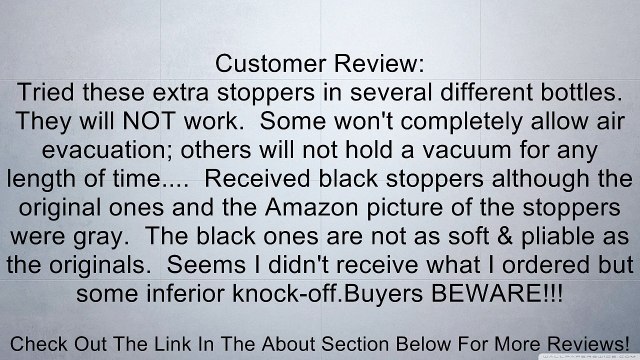 Vacu Vin Wine Stoppers Review