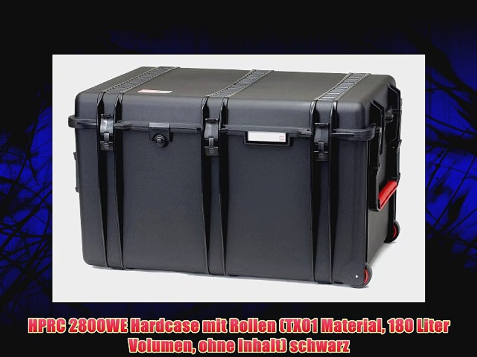HPRC 2800WE Hardcase mit Rollen (TX01 Material 180 Liter Volumen ohne Inhalt) schwarz