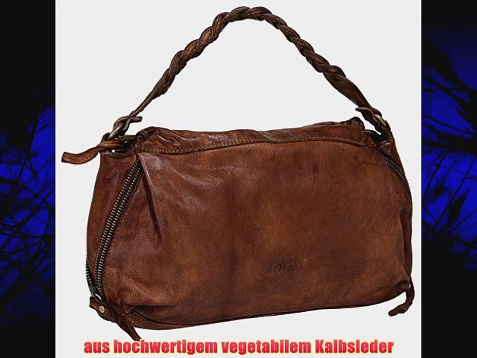 Leder Damen Umh?ngetasche braun Glattleder Damen Schultertasche Crossover Cross over Tragetasche