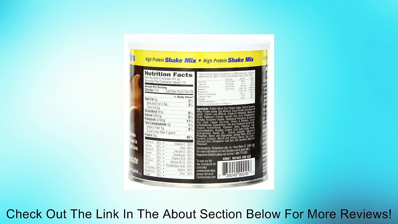 Carb Solutions Shake Mix Review