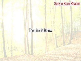Sony e-Book Reader Serial (Download Here)