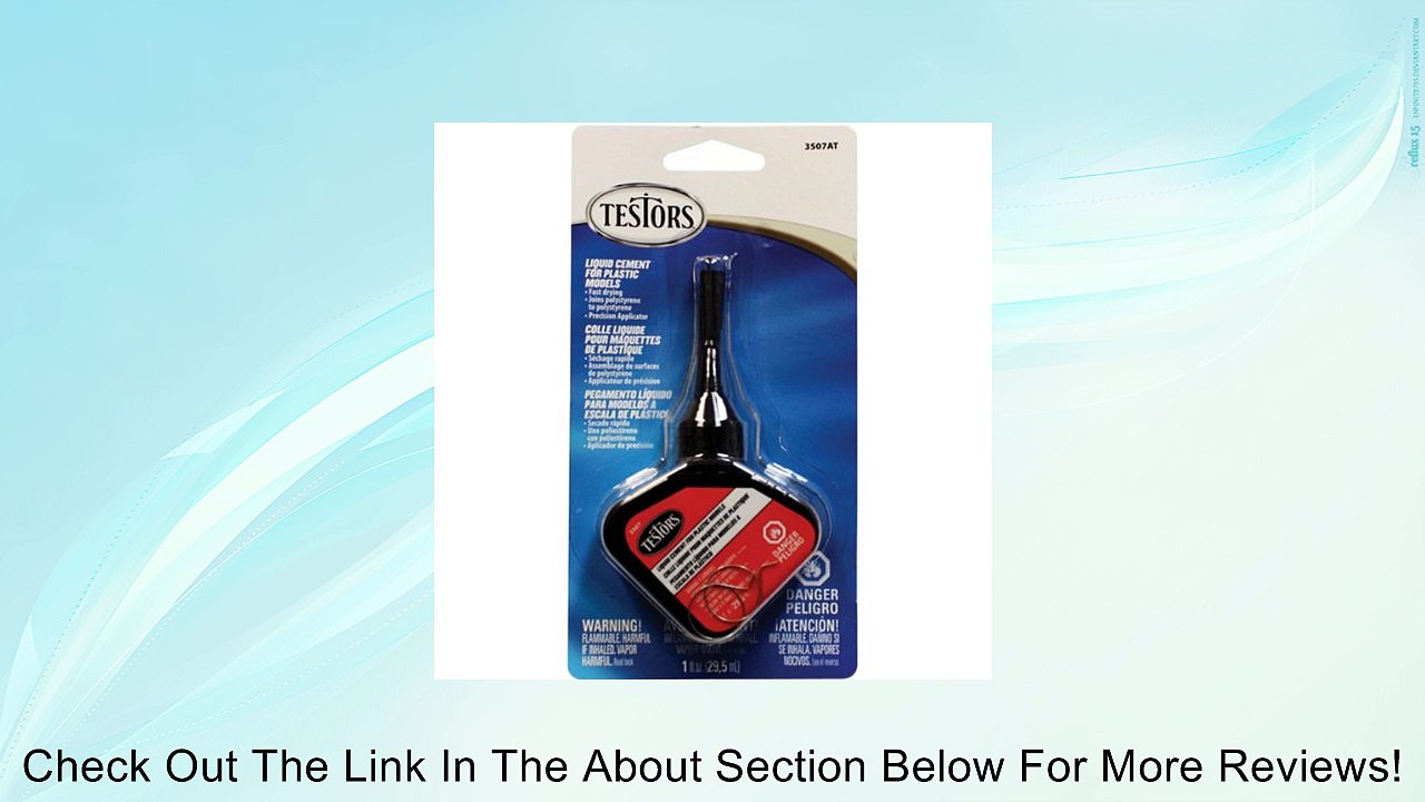 Testors 3507AT Liquid Cement for Plastic, 1Ounce Review video