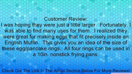 Nonstick 4-Piece Egg/Pancake Ring Set Review