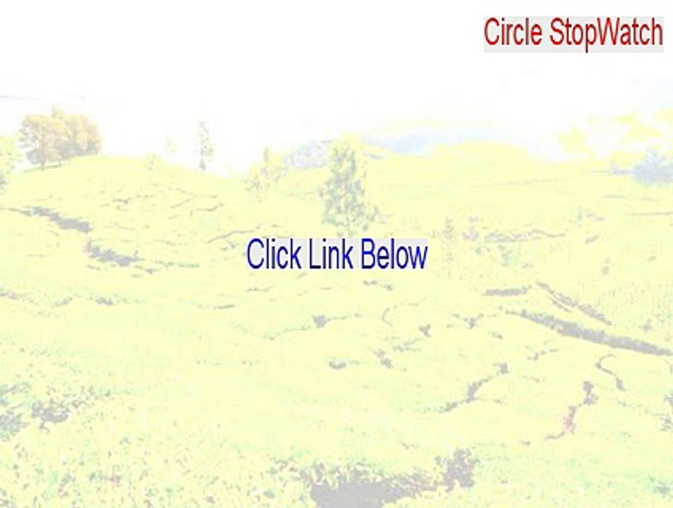 Circle StopWatch Full Download - Download Now 2015