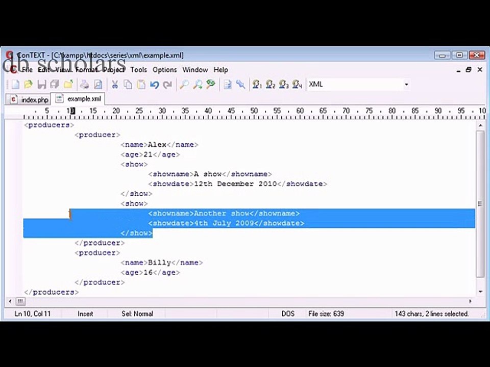 PHP Lecture (106) Reading a Simple XML File Part 2