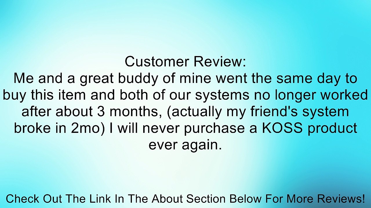 Koss CDR200 Dual Deck CD Recorder (Discontinued by Manufacturer) Review