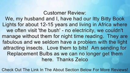 Zelco Itty Bitty Book Light Replacement Bulbs, 2 bulbs/pkg Review