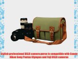 JAVOedge Large Canvas Camera Messager Style Bag for Nikon/Canon/Sony/Pentax/Panasonic/Fuji/Olympus