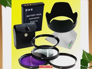 Nikon Coolpix P600 Filter Kit En-el23 Battery Replacement for Nikon P600 Macro Lens Cleaning