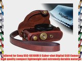 MegaGear Ever Ready Protective Dark Brown Leather Camera Case  Bag for Sony DSC-RX100M II Cyber-shot