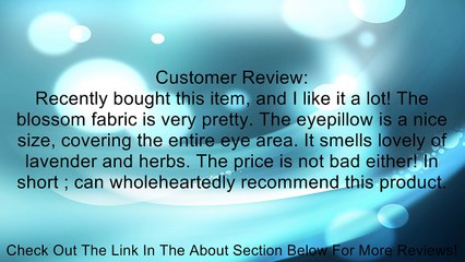 DreamTime Inner Peace Eye Pillow Review