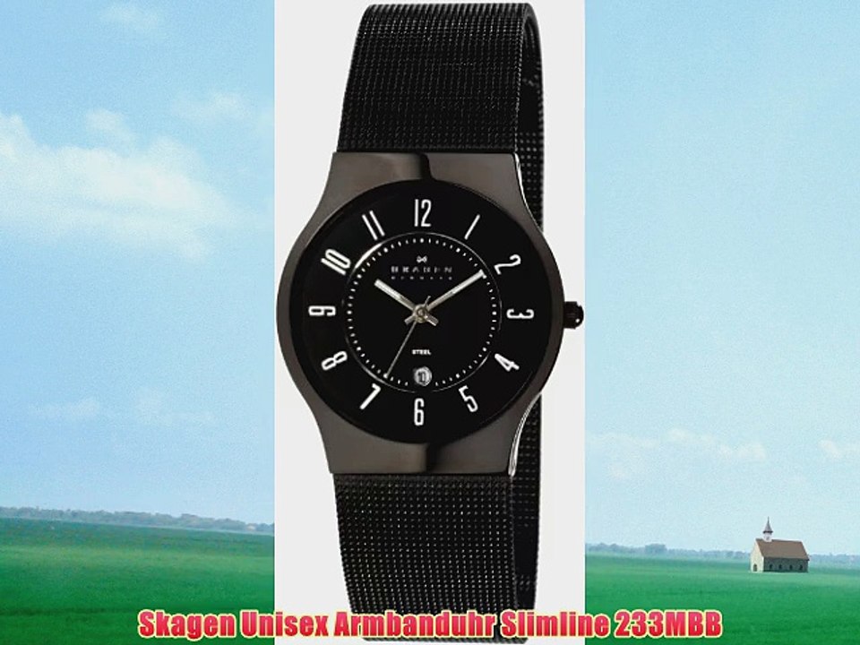 Skagen unisex armbanduhr slimline 233mbb