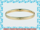 Children's 14k Gold Filled Beaded Edge Bangle Bracelet