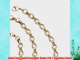 Gold Color 2.50mm Stunning Unisex Stainless Steel Rolo Oval Link Adjustable 18 to 22 Inch Chain