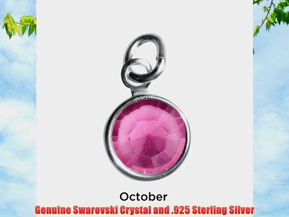 Loving Family Sterling Silver Mother's Loving Embrace October Birthstone Charm