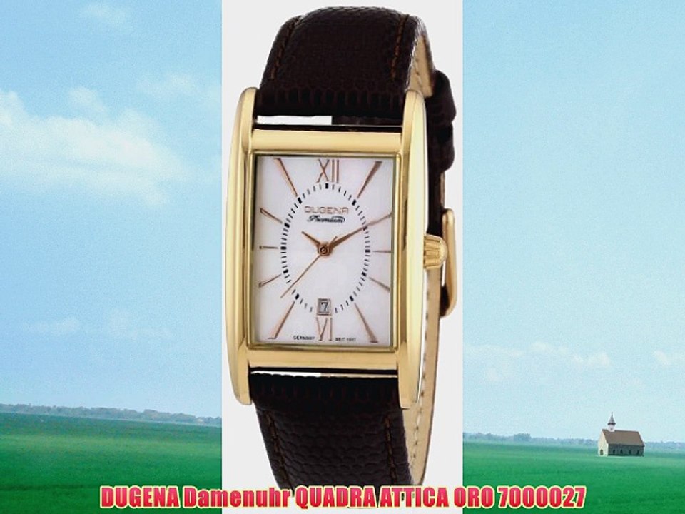 Dugena damenuhr quadra attica oro 7000027