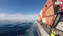 See Tomahawk missile strike a ship