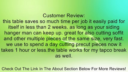 Tapco 11850 ProTrax Multi-Angle Saw Table Review