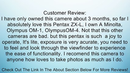Pentax ZX-L Date AF SLR (Body Only) Review