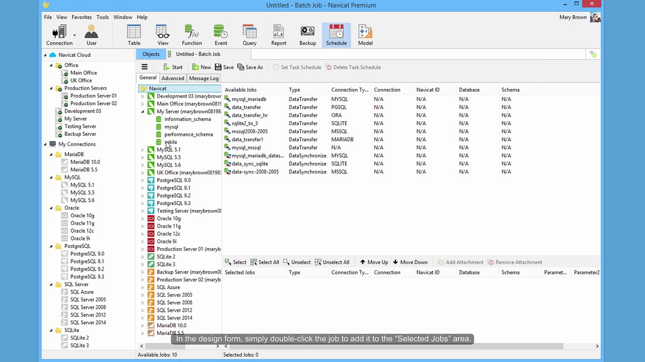 How to backup whole server and multiple databases using Navicat? (Windows & Linux)