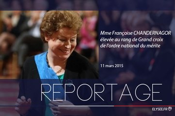 [REPORTAGE] Françoise Chandernagor élevée au rang de Grand Croix de l'Ordre national du mérite