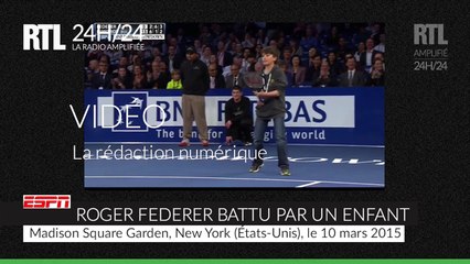 Roger Federer battu par un enfant