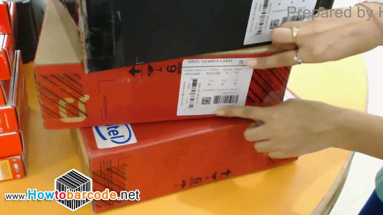 Printing barcode labels on different sheets