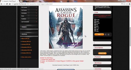 Assassin’s Creed Rogue full game cracked by CODEX Download