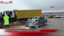 Elazığ'da otomobille kamyon çarpıştı