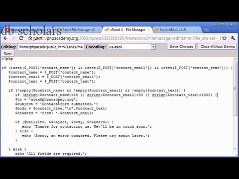 PHP Lecture (103) Creating a Simple Contact Form Part 4